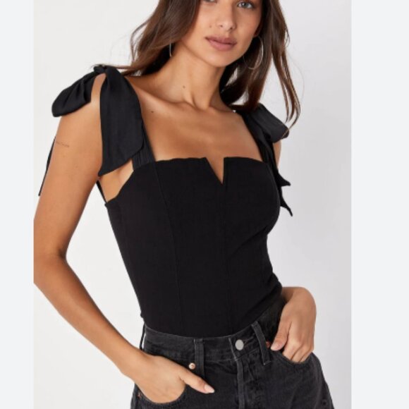 new Free People Lola Bodysuit Black 254 2M1 - Picture 8 of 10